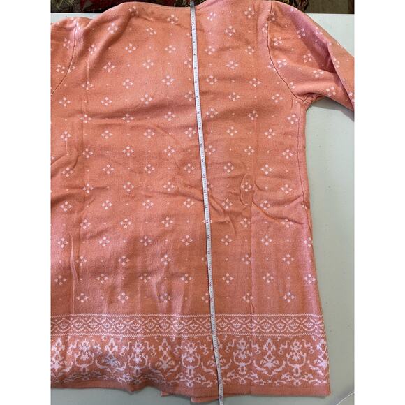 Isaac Mizrahi Live! True Denim Jacquard Sweater BLUSH NWOT SIZE XXS - Picture 6 of 7